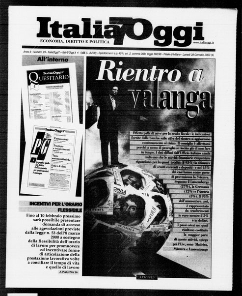 Italia oggi : quotidiano di economia finanza e politica